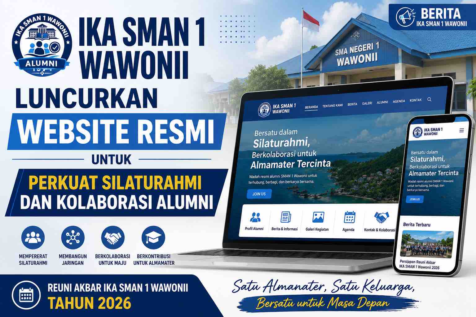 IKA SMAN 1 Wawonii Luncurkan Website Resmi untuk Perkuat Silaturahmi dan Kolaborasi Alumni